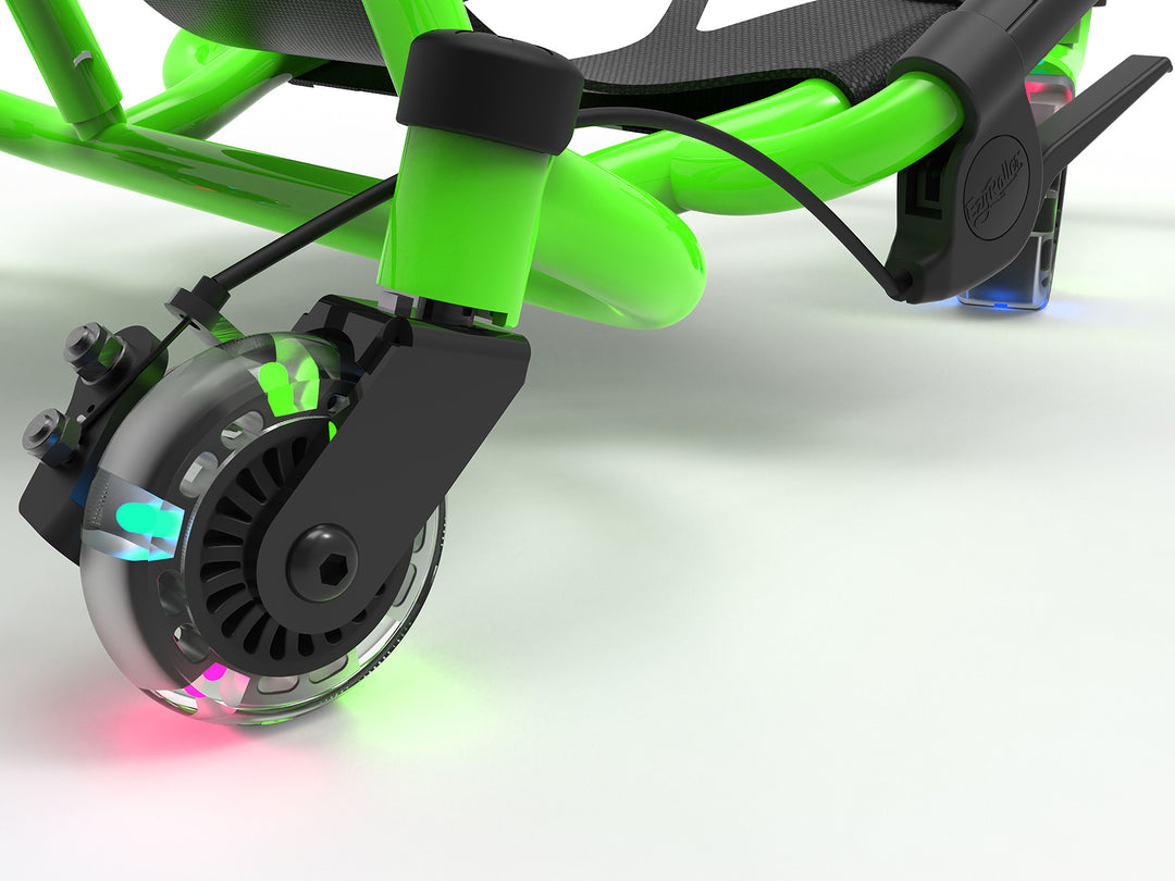 EzyRoller Spinner Lime Green with LED Wheels