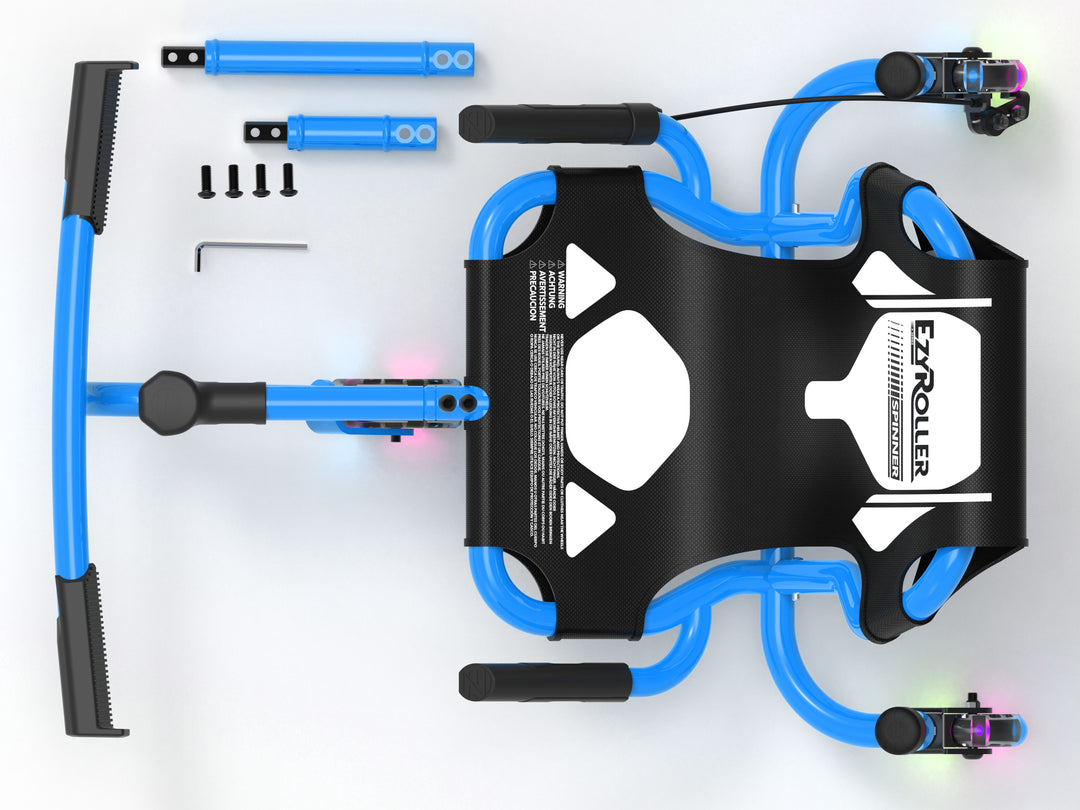 EzyRoller Spinner Aqua Blue with LED Wheels